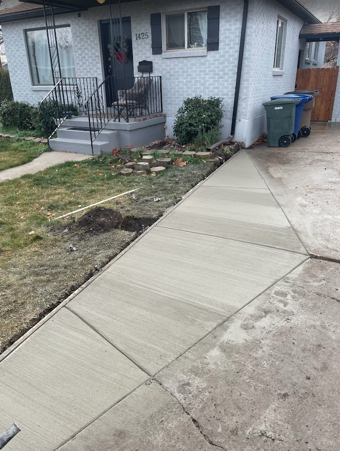 New concrete driveway pour in Salt Lake City by Wasatch Concrete Lifting