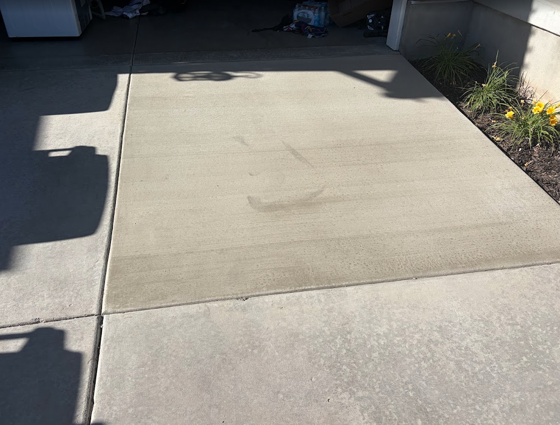 Fresh concrete after tear out and replacement