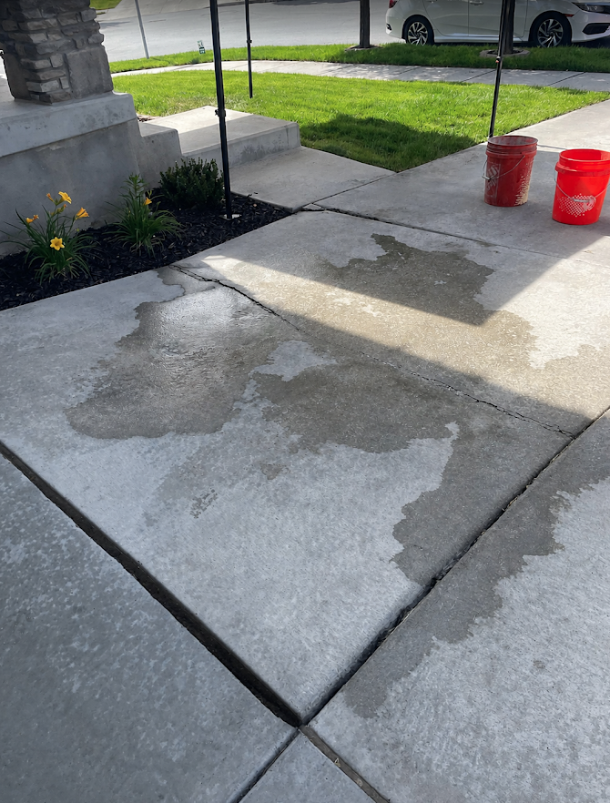 Damaged concrete before tear out and replacement